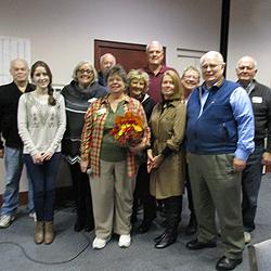 (L to R) Glen Spieth, Emma Pierce, Sharon Taylor, Ed Voie, Becky Huber, Cindy Duhamel, Jim Curley, Kristin Davis, Sue Scott, Kris Kauffman, Richard Meier